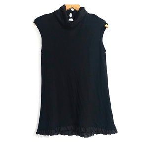 Desigual Black Sleeveless Turtleneck Top/Shirt